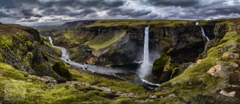 Haifoss waterval in IJsland