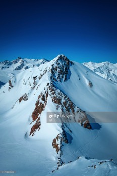 Winter in tirol bij de Rechter Fernerkogel in de Weißkam in de Ötztaler Alpen