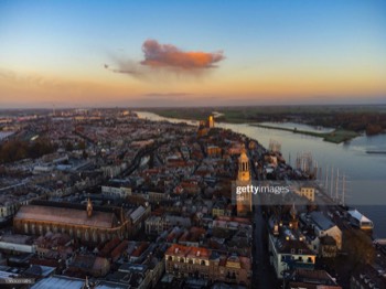 Zonsopkomst in de winter in Kampen