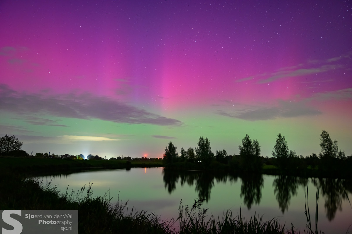 Noorderlicht boven de Vecht